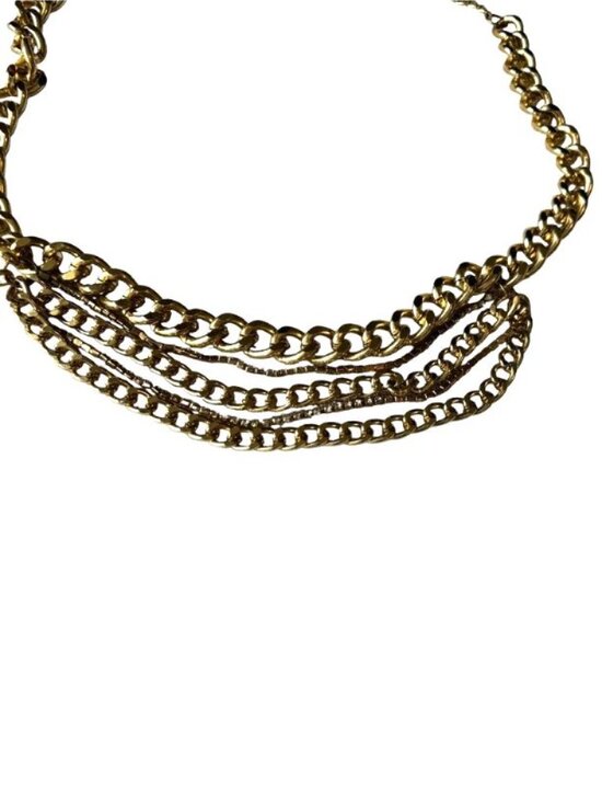 Vintage Multi Chain Swag Womens Belt Gold Tone Coin Medallion Boho 80s main image 6